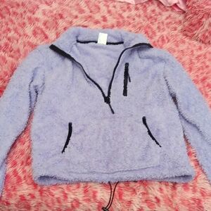 No Boundaries Lavender Fleece Quarter-Zip Jacket